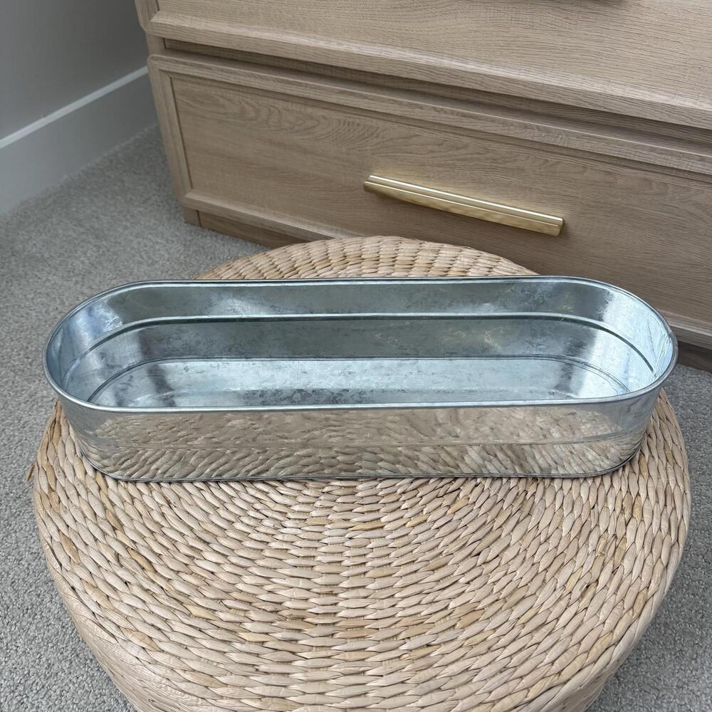 HOBBY LOBBY Galvanized Metal Farmhouse Trough Tray